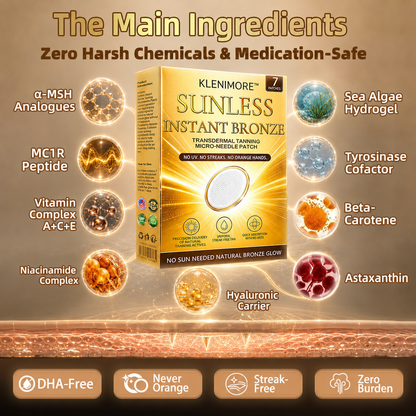 𝑶𝒇𝒇𝒊𝒄𝒊𝒂𝒍 𝑺𝒕𝒐𝒓𝒆 | ☀️☀️ KLENIMORE™  𝐒𝐮𝐧𝐥𝐞𝐬𝐬 𝐈𝐧𝐬𝐭𝐚𝐧𝐭 𝐁𝐫𝐨𝐧𝐳𝐞 𝐓𝐚𝐧𝐧𝐢𝐧𝐠 𝐌𝐢𝐜𝐫𝐨𝐧𝐞𝐞𝐝𝐥𝐞 𝐏𝐚𝐭𝐜𝐡 🇺🇸 (𝐉𝐮𝐬𝐭 𝐨𝐧𝐜𝐞 𝐚 𝐝𝐚𝐲) 𝐕𝐢𝐬𝐢𝐛𝐥𝐞 𝐁𝐫𝐨𝐧𝐳𝐞 𝐆𝐥𝐨𝐰 𝐢𝐧 𝟕 𝐃𝐚𝐲𝐬 ✅ 𝐍𝐨 𝐔𝐕, 𝐍𝐨 𝐎𝐫𝐚𝐧𝐠𝐞, 𝐍𝐨 𝐒𝐭𝐫𝐞𝐚𝐤𝐬, 𝐍𝐨 𝐃𝐇𝐀, 𝐍𝐨 𝐌𝐞𝐬𝐬.